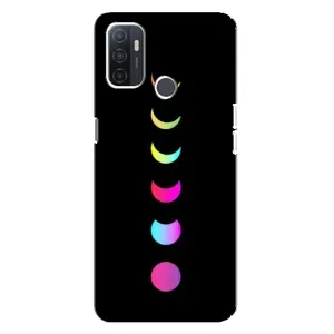 Чехол (ТПУ) с планетами на Oppo A32 (Полнолуние)