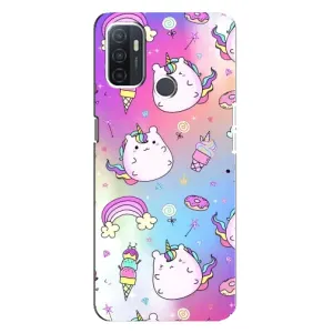 Чохол Unicorn на Oppo A32 (Веселка і Єдинорог)