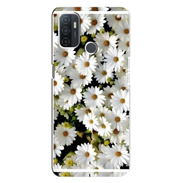 Чехол с рисунком «Рамка в ромашках» для OPPO A32 Чехол с рисунком «Рамка в ромашках» для OPPO A32