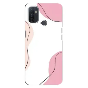 Чехол цветочный дизайн для Oppo A32 (Розовый фон)