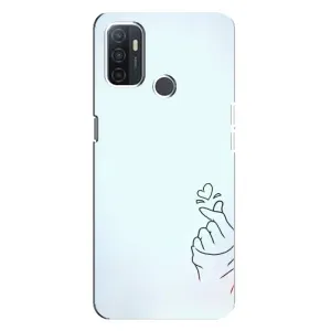 Чохол (Знак сердечка) для Oppo A32 (Сердечко на блакитному)