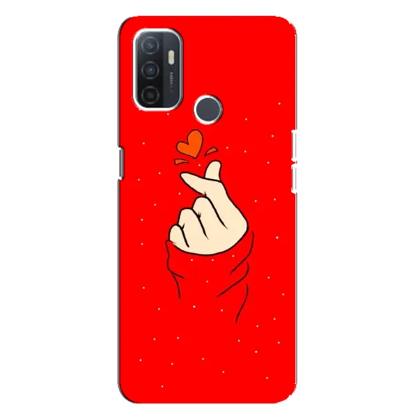 Чехол с рисунком «Сердце на красном» для OPPO A32