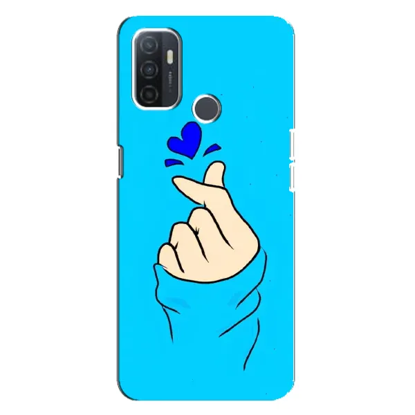 Чехол с рисунком «Сердце на синем» для OPPO A32