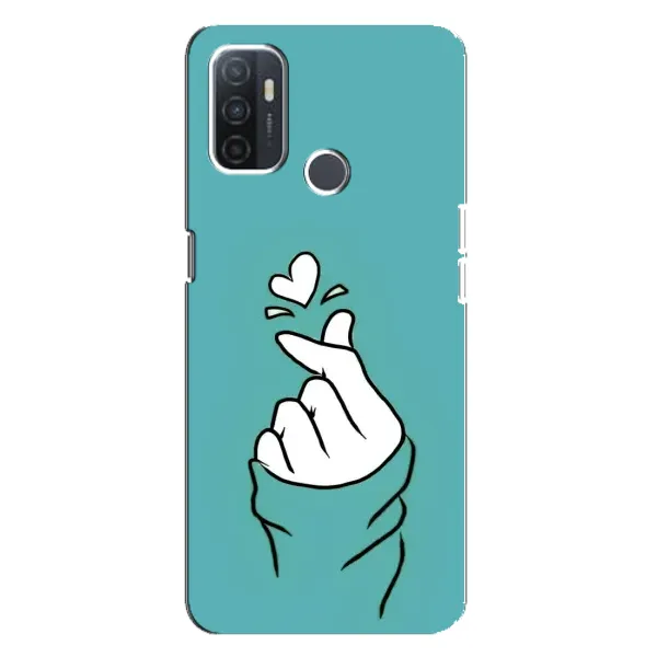 Чехол с рисунком «Сердечко на бирюзовом» для OPPO A32