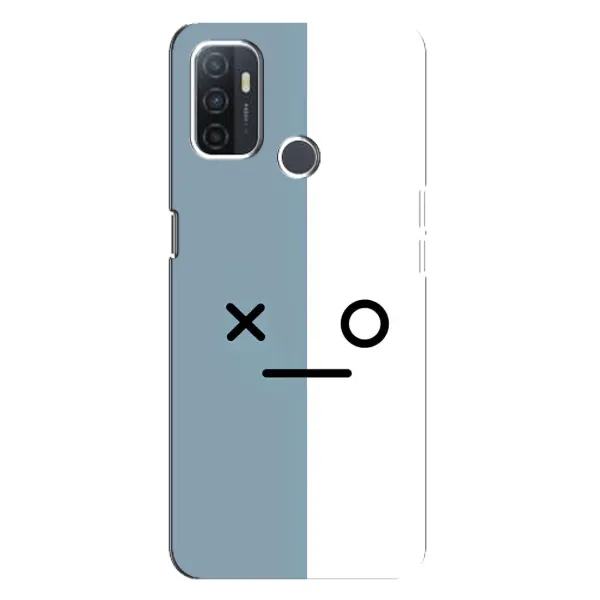 Чехол с рисунком «Серо-белый» для OPPO A32 Чехол с рисунком «Серо-белый» для OPPO A32