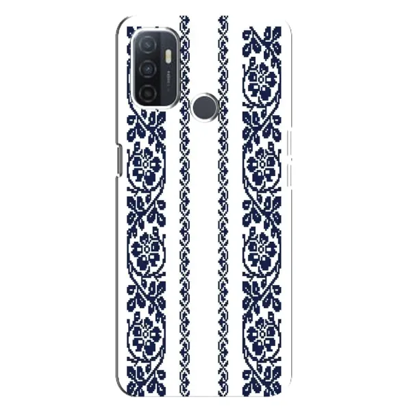 Чехол с рисунком «Синяя вышиванка» для OPPO A32 Чехол с рисунком «Синяя вышиванка» для OPPO A32