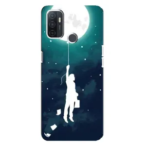 Чехол (ТПУ) с планетами на Oppo A32 (To The moon)