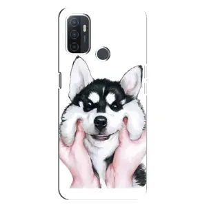 Бампер для Oppo A32 з картинкою "Песики" (Собака Хаскі)