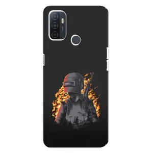 Чохол з картинкою "Герой Pubg" на Oppo A32 (В полум'ї)