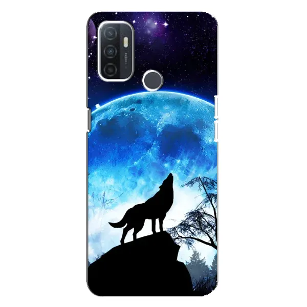Чехол с рисунком «Воет на луну» для OPPO A32 Чехол с рисунком «Воет на луну» для OPPO A32