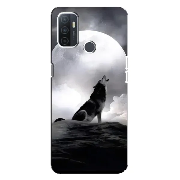 Чехол с рисунком «Волк и луна» для OPPO A32 Чехол с рисунком «Волк и луна» для OPPO A32