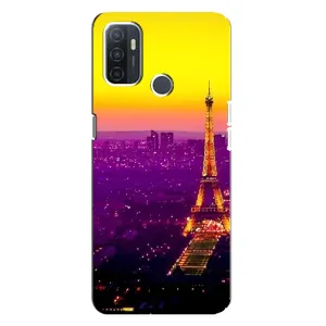 Чехол с Эйфелевой башней на Oppo A32 (Яркая башня)