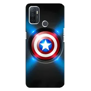 Чохол с Щітом Капітана Америки на Oppo A32 (Яскраий Щит Капітана)