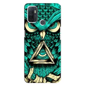 Чохли з принтом СОВИ для Oppo A32 (Зелена сова)