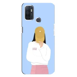 Силиконовый Чехол на Oppo A32 с картинкой Стильных Девушек (Желтая кепка)