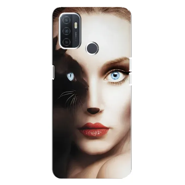 Чехол с рисунком «Женщина кошка» для OPPO A32 Чехол с рисунком «Женщина кошка» для OPPO A32
