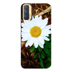 Чехол с ромашками на Oppo A33 (Белая ромашка)