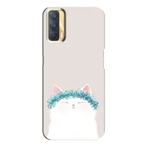 Чехол на тематику: Коты для OPPO A33 (Белый котик)