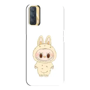 Чехол с принтом Лабубу для Oppo A33 (Бежевый Лабубу)