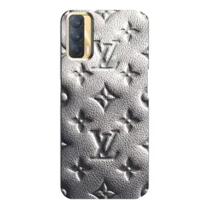 Текстурный Чехол Louis Vuitton для Оппо А33 (Бежевый ЛВ)
