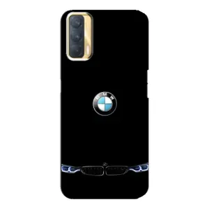 Силіконовий бампер з картинкою машини на Oppo A33 (Чорний BMW)
