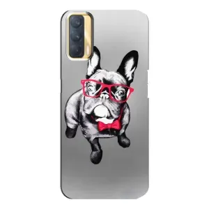 Чехол (ТПУ) Милые собачки для Oppo A33 (Бульдог в очках)