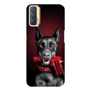 Чехол ДОБЕРМАН для Oppo A33 (Доберман злой)