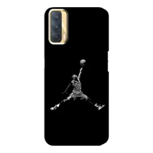 Силиконовый Чехол Nike Air Jordan на Оппо А33 (Джордан)