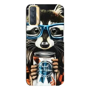 Силиконовый Чехол с Енотами на Oppo A33 (Енот в очках)