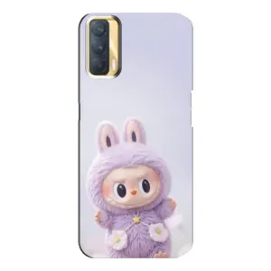 Чехол с принтом Лабубу для Oppo A33 (Фиолетовый Лабубу)