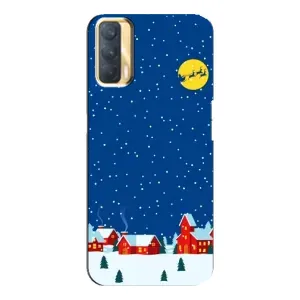 Силіконовий бампер на різдво для Oppo A33 (Місто в снігу)