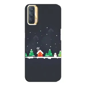 Силіконовий бампер на різдво для Oppo A33 (Місто зимове)