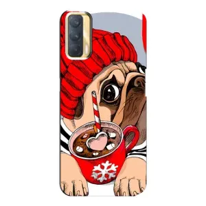 Бампер для Oppo A33 с картинкой "Песики" (Грустная собака)