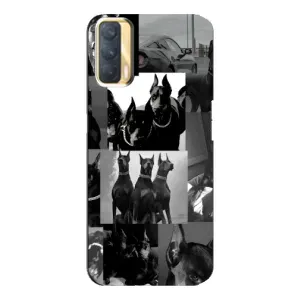 Чехол ДОБЕРМАН для Oppo A33 (Коллаж Доберман)