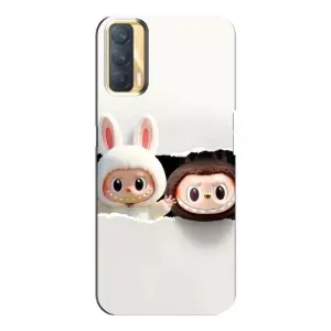Чехол с принтом Лабубу для Oppo A33 (Фигурки Labubu)
