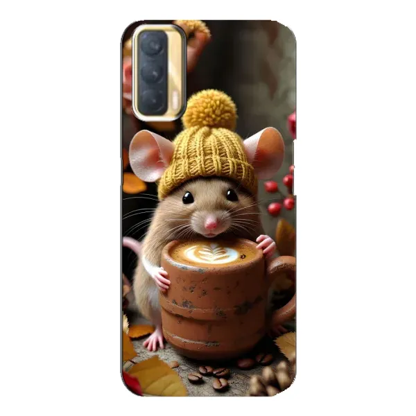 Чехол с рисунком «Мышка с кофе» для OPPO A33 Чехол с рисунком «Мышка с кофе» для OPPO A33