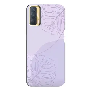 Чехол цветочный дизайн для Oppo A33 (Монстера фиолетовая)
