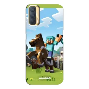 Чохли для Oppo A33 (Персонажі МайнКрафт) (На коні)