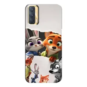 Силіконовий чохол з принтом Зоотрополіс для Oppo A33 (Персонажі Зоо)