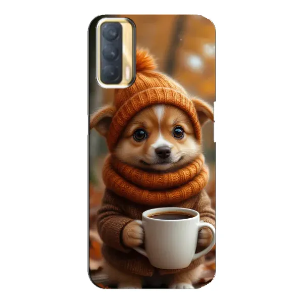 Чехол с рисунком «Собачка с кофе» для OPPO A33 Чехол с рисунком «Собачка с кофе» для OPPO A33