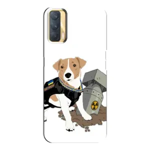 Чехол с принтом Собаки Патрон для Oppo A33 (Пёс Патрон с ракетой)