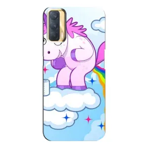 Чехол Unicorn на Oppo A33 (Радуга единорожка)