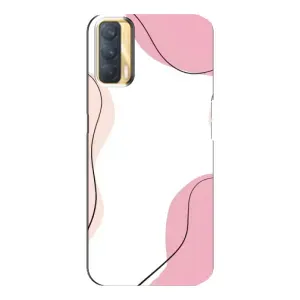 Чехол цветочный дизайн для Oppo A33 (Розовый фон)