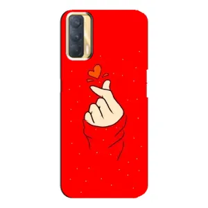 Чохол (Знак сердечка) для Oppo A33 (Сердечко на червоному)