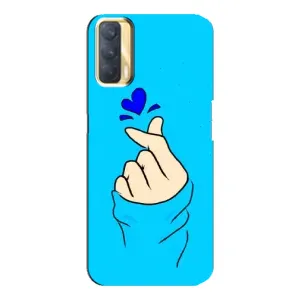 Чохол (Знак сердечка) для Oppo A33 (Сердечко на синоьому)