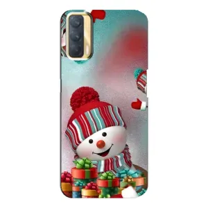 Чохли на Новий Рік Oppo A33 (Сніговик в шапці)