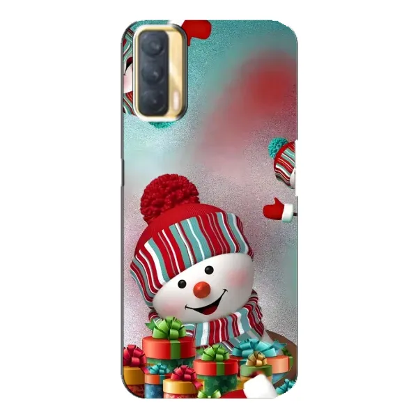 Чехол с рисунком «Снеговик в шапке» для OPPO A33