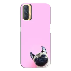 Бампер для Oppo A33 с картинкой "Песики" (Собака на розовом)