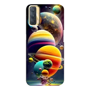Чехол (ТПУ) с планетами на Oppo A33 (Солнечна система)