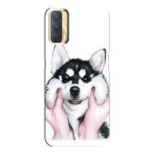 Бампер для Oppo A33 с картинкой "Песики" (Собака Хаски)